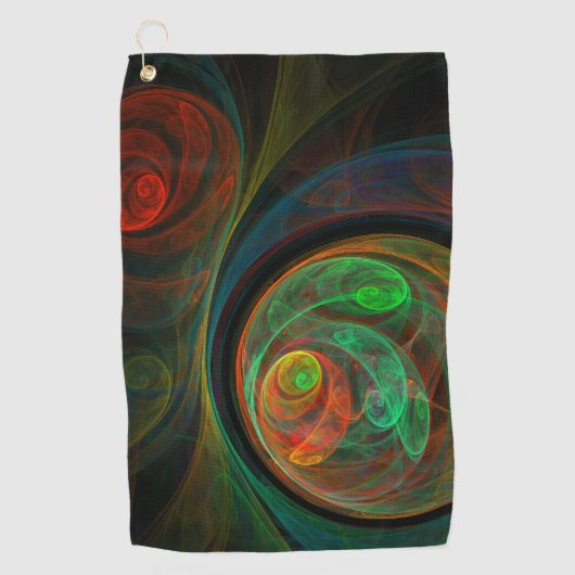 Rebirth Green Abstrakt Art Golfhandtuch (Vorderseite)