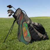 Rebirth Green Abstrakt Art Golfhandtuch (Gras)