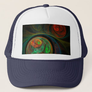 Rebirth Green Abstrakt Art Hat Truckerkappe