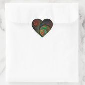 Rebirth Green Abstrakt Art Heart Sticker (Tasche)