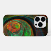 Rebirth Green Abstrakt Art iPhone Hülle (Rückseite (Horizontal))