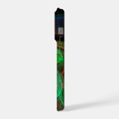 Rebirth Green Abstrakt Art iPhone Hülle (Linke Seite)