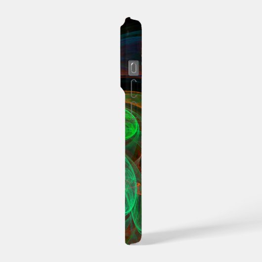 Rebirth Green Abstrakt Art iPhone Hülle (Linke Seite)