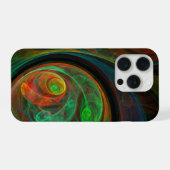 Rebirth Green Abstrakt Art iPhone Hülle (Rückseite (Horizontal))