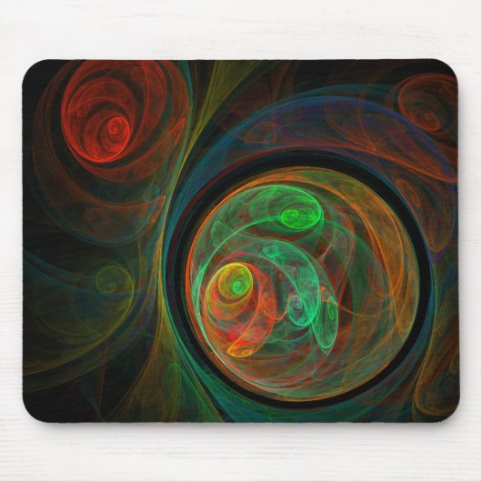 Rebirth Green Abstrakt Art Mousepad (Vorne)