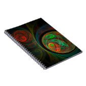Rebirth Green Abstrakt Art Notebook Notizblock (Rechte Seite)
