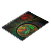 Rebirth Green Abstrakt Art Notebook Notizblock (Linke Seite)