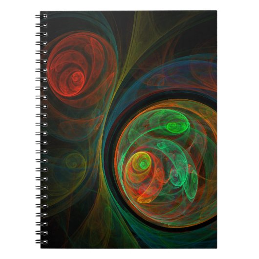 Rebirth Green Abstrakt Art Notebook Notizblock (Vorderseite)