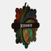 Rebirth Green Abstrakt Art Ornament Karte (Rechts)