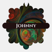 Rebirth Green Abstrakt Art Ornament Karte (Rückseite)