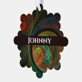 Rebirth Green Abstrakt Art Ornament Karte (Linke Ecke)