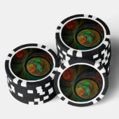 Rebirth Green Abstrakt Art Pokerchips (Stapel)