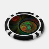 Rebirth Green Abstrakt Art Pokerchips (Einzeln)