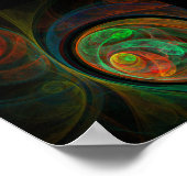 Rebirth Green Abstrakt Art Poster (Ecke)