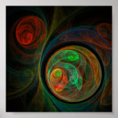 Rebirth Green Abstrakt Art Poster (Vorne)