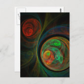 Rebirth Green Abstrakt Art Postkarte (Vorne/Hinten)