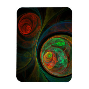 Rebirth Green Abstrakt Art Premium Magnet
