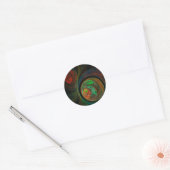 Rebirth Green Abstrakt Art Round Aufkleber (Umschlag)