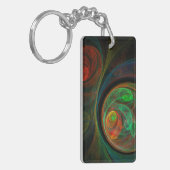 Rebirth Green Abstrakt Art Schlüsselanhänger (Vorderseite links)