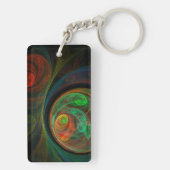 Rebirth Green Abstrakt Art Schlüsselanhänger (Rückseite)