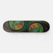 Rebirth Green Abstrakt Art Skateboard (Horizontal)