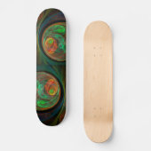 Rebirth Green Abstrakt Art Skateboard (Vorderseite)