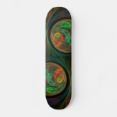 Rebirth Green Abstrakt Art Skateboard (Vorderseite)
