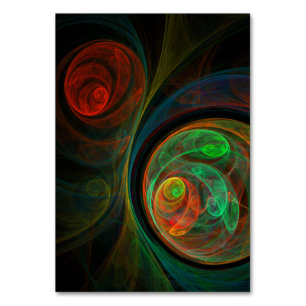 Rebirth Green Abstrakt Art Table Card Tischnummer
