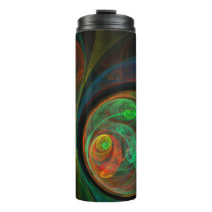 Rebirth Green Abstrakt Art Thermosbecher