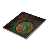 Rebirth Green Abstrakt Art Tile Fliese (Seite)