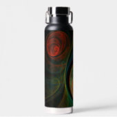 Rebirth Green Abstrakt Art Trinkflasche (Vorne)
