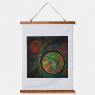 Rebirth Green Abstrakt Art Wandteppich Mit Holzrahmen