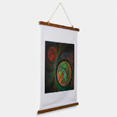 Rebirth Green Abstrakt Art Wandteppich Mit Holzrahmen (Gewinkelt)