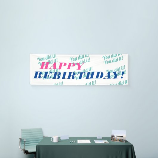 Rebirthday | Banner zum Krebsüberleben (Messeveranstaltung)