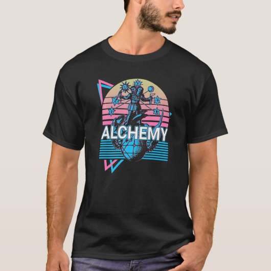 Rebis Alchemy Alchemist Magnum Opus Retro 1 T-Shirt (Vorderseite)