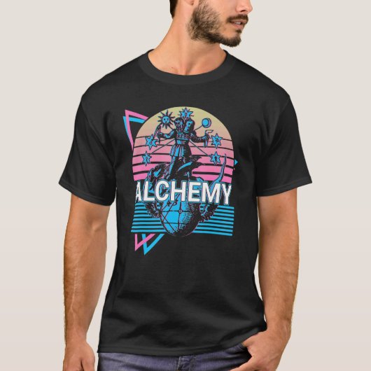 Rebis Alchemy Alchemist Magnum Opus Retro T-Shirt (Vorderseite)
