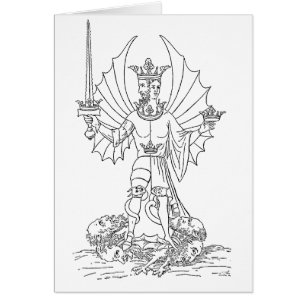 Rebis Coloring Page Grußkarte