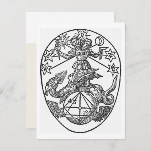 Rebis Symbol der Dualität Postkarte (Vorne/Hinten)