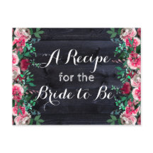 Rebkarte "Wein Blush & Navy Wood Burgundy Bride"