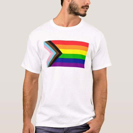 Reboot für die Pride-Flagge - trans und POC einsch T-Shirt (Vorderseite)