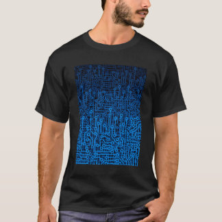 Reboot III BLUE Computer Circuit Board Muster-Klas T-Shirt