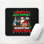 Rebooting Funny Santa's Tech Suprt Christmas Compu Mousepad (Mit Mouse)