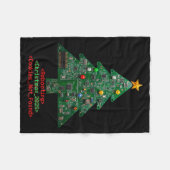 Rebooting The Holidays It Tech Suprt Computer Geek Fleecedecke (Vorderseite (Horizontal))