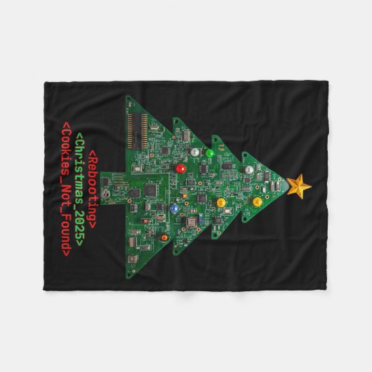Rebooting The Holidays It Tech Suprt Computer Geek Fleecedecke (Vorderseite (Horizontal))