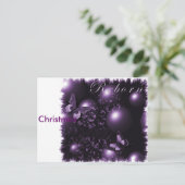 Reborn Butterfys Christliche Kunst Lila Postkarte (Stehend Vorderseite)