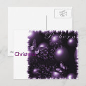 Reborn Butterfys Christliche Kunst Lila Postkarte (Vorne/Hinten)