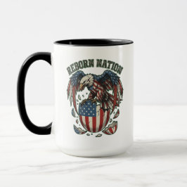 Reborn Nation American Eagle US Flag Patriotic Art Tasse