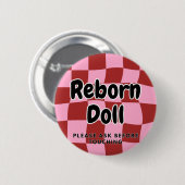 Reborn-Puppe Bitte vor Berührung fragen Button (Vorne & Hinten)