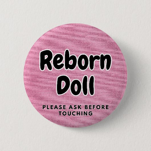 Reborn-Puppe Button Bitte vor dem Berühren fragen (Vorderseite)