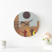 Rebound (Basketball) Wall Clock Große Wanduhr (Zuhause)
